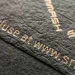 Czarna karta rabatowa letterpress
