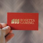 wizytówka hotstamping