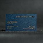 granatowa wizytówka z hot stampingiem