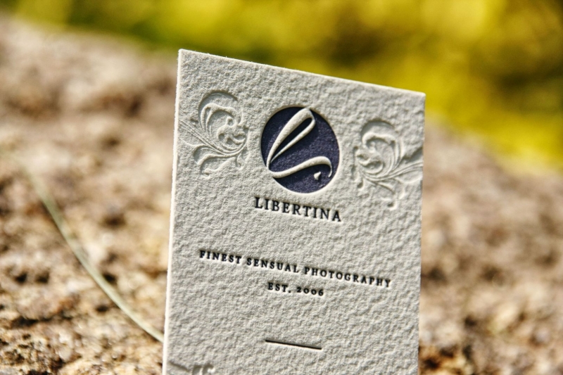 Wizytówka letterpress letterpress