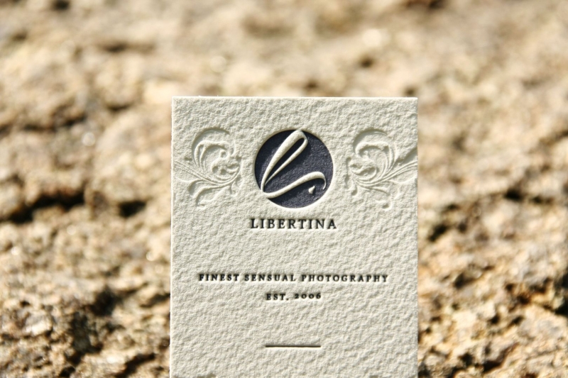 Wizytówka letterpress letterpress