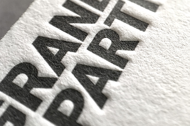 białe wizytówki letterpress pure cotton cocaine
