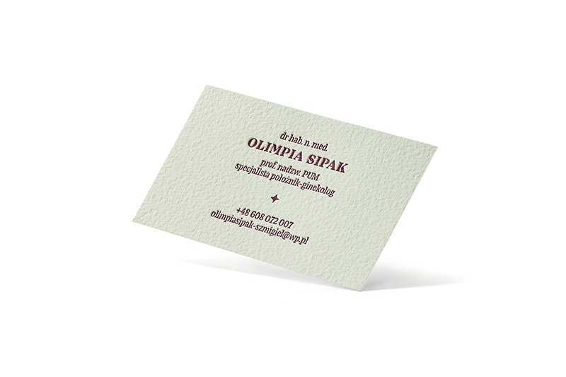 mietowe-wizytowki-letterpress miętowy papier bawełniany