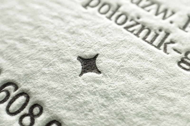 mietowe-wizytowki-letterpress miętowy papier bawełniany